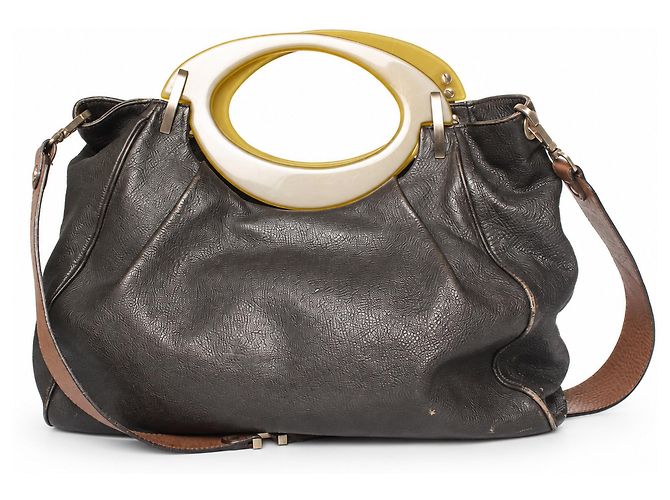 Marni, Borsa balloon in pelle metallizzata - vista 2