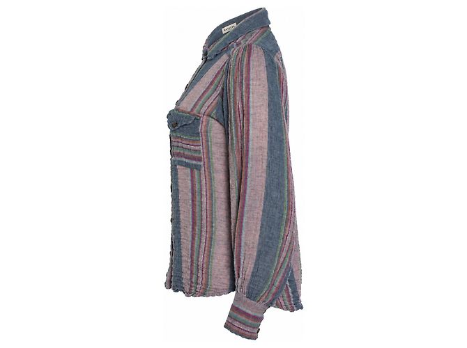 Masscob, camicia a righe multicolore - vista 4