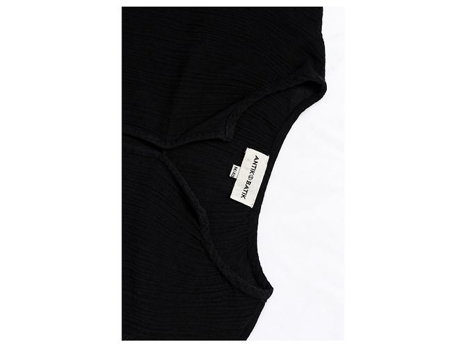 Antik Batik, Lilou Bluse gekräuselt schwarz - Ansicht 6