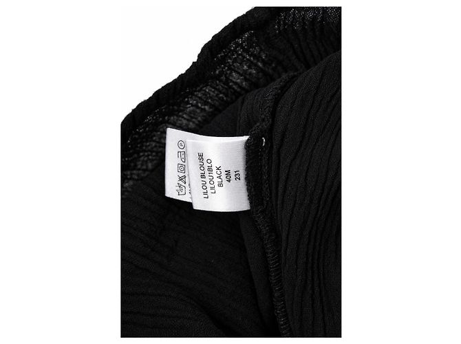 Antik Batik, Lilou Bluse gekräuselt schwarz - Ansicht 8