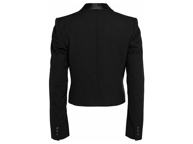 Balmain, americana corta negra adornada - vista 3
