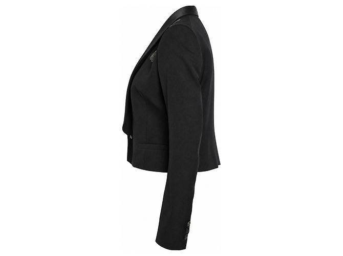 Balmain, americana corta negra adornada - vista 4