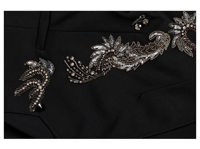 Balmain, americana corta negra adornada - vista 9