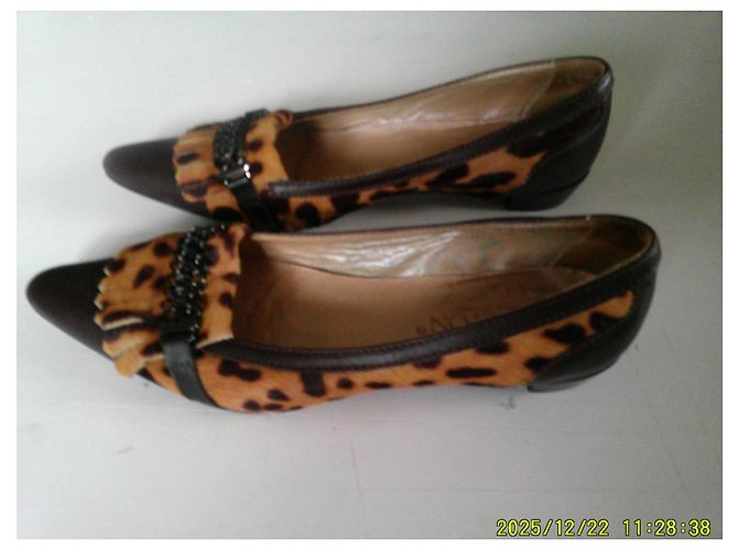 Autre Marque Mocassins Stockton em couro e estampado de leopardo - vista 3