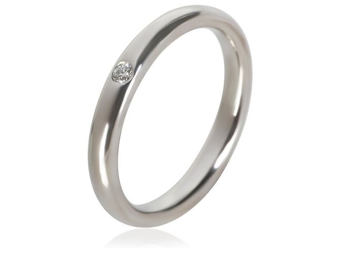 Tiffany & Co. Anello fascia Elsa Peretti in platino e diamanti - vista 2