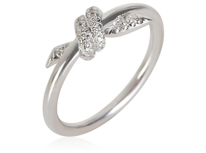 Anello Knot Tiffany & Co. in oro bianco e diamanti - vista 2