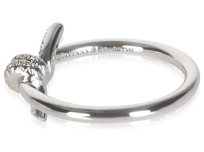 Anello Knot Tiffany & Co. in oro bianco e diamanti - vista 4