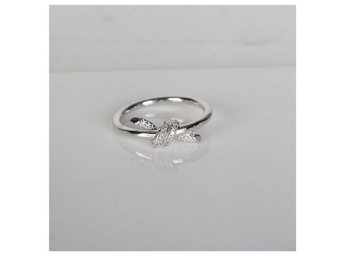 Anello Knot Tiffany & Co. in oro bianco e diamanti - vista 6