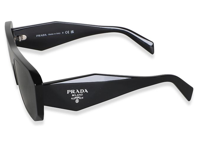 Prada Black Acetate Symbole Sunglasses SPR B18 - view 4