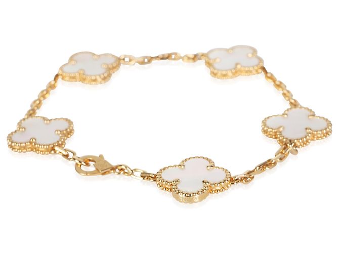 Bracciale Vintage Alhambra Van Cleef & Arpels in Oro Giallo e Madreperla - vista 2