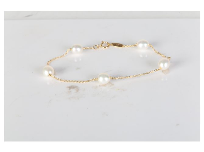 Bracciale Elsa Peretti Pearl By The Yard in oro giallo e perla Tiffany & Co. - vista 4