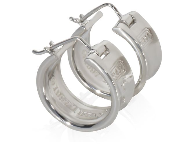 Pendientes de aro Tiffany & Co. 1837 en plata de ley - vista 3