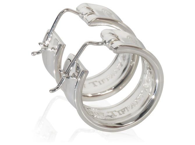 Pendientes de aro Tiffany & Co. 1837 en plata de ley - vista 4