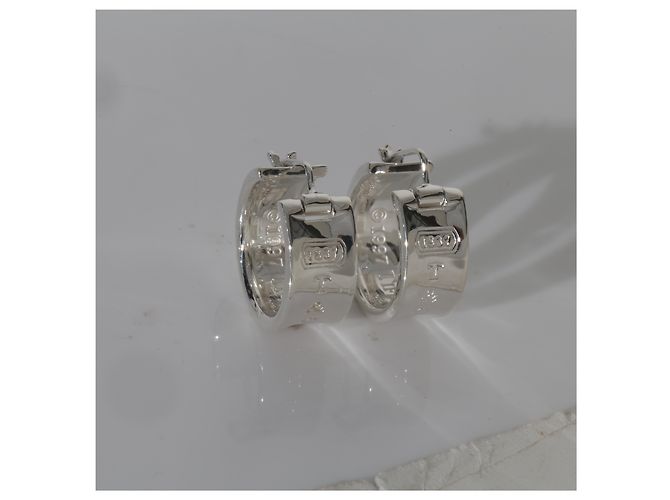 Pendientes de aro Tiffany & Co. 1837 en plata de ley - vista 5
