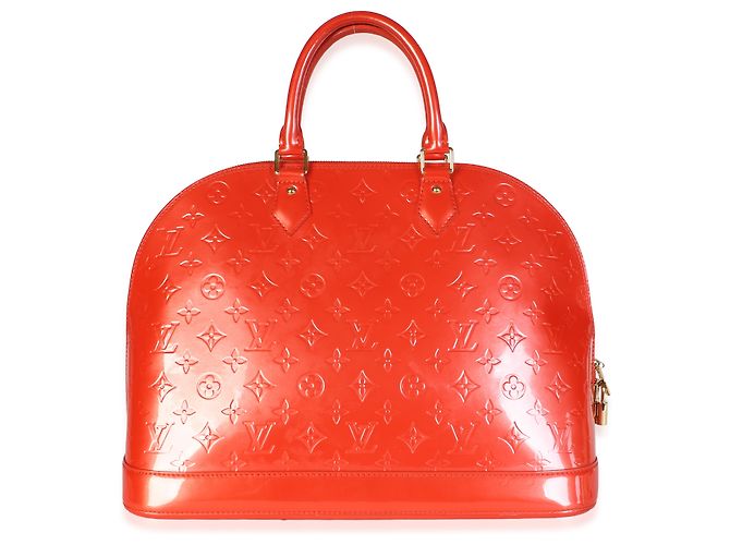 Louis Vuitton Orange Sunset Monogram Vernis Alma GM - vista 2