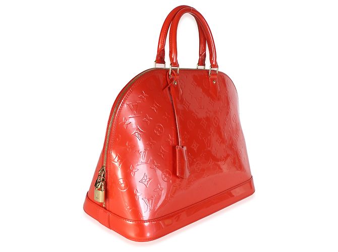 Louis Vuitton Orange Sunset Monogram Vernis Alma GM - vista 3