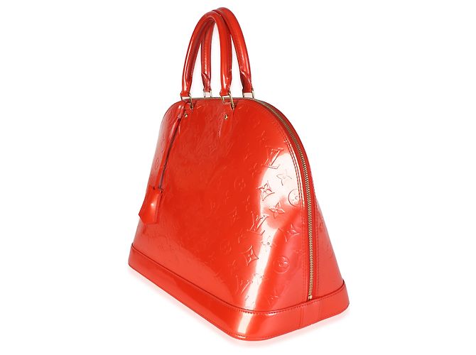 Louis Vuitton Orange Sunset Monogram Vernis Alma GM - vista 4