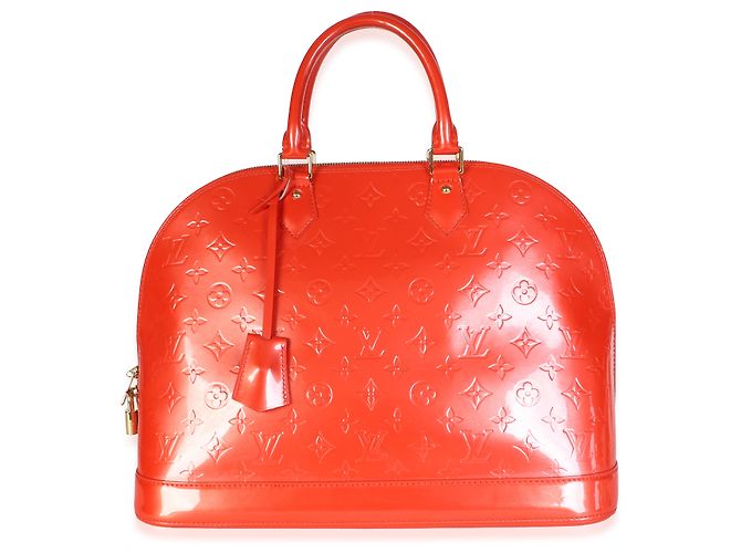 Louis Vuitton Orange Sunset Monogram Vernis Alma GM - vista 6