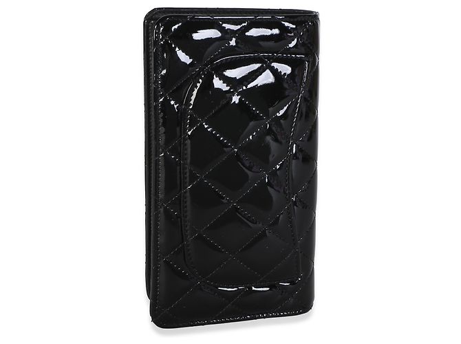 Gabrielle Portafoglio Chanel Black Quilted Patent CC Yen - vista 2