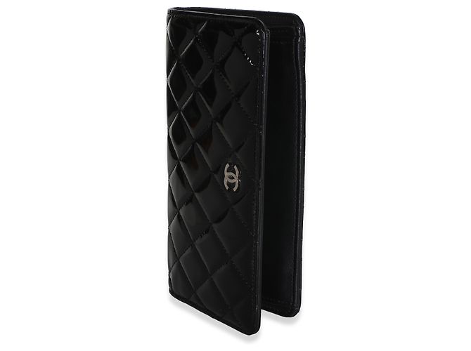 Gabrielle Portafoglio Chanel Black Quilted Patent CC Yen - vista 4