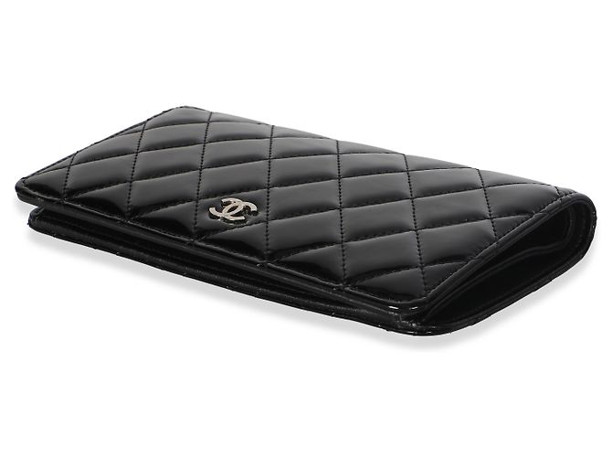 Gabrielle Portafoglio Chanel Black Quilted Patent CC Yen - vista 6