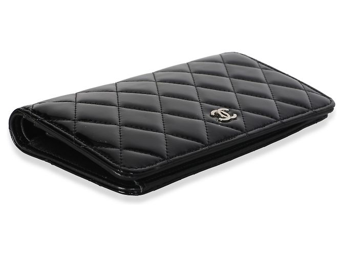 Gabrielle Portafoglio Chanel Black Quilted Patent CC Yen - vista 7