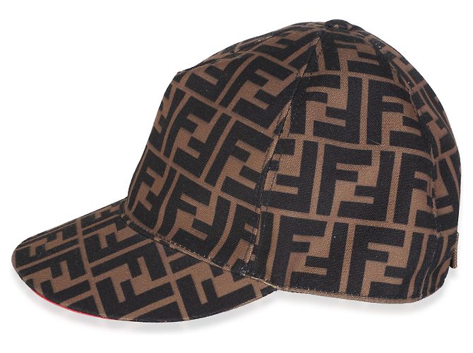 Fendi Tobacco Red FF Reloaded Canvas Baseball Hat - view 3