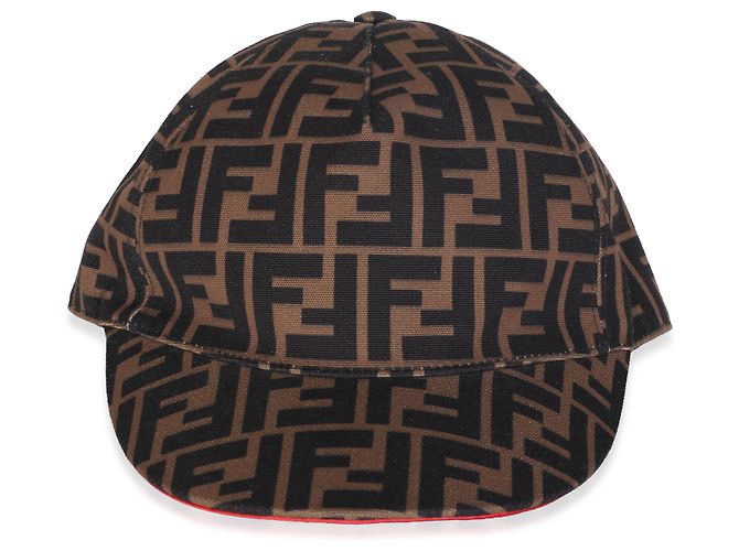 Fendi Tobacco Red FF Reloaded Canvas Baseball Hat - view 5