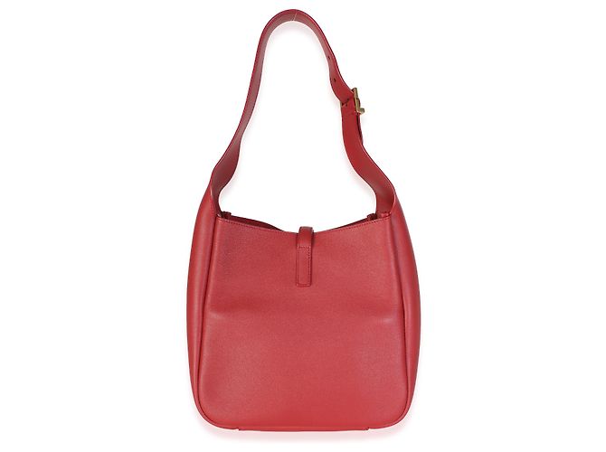 Autre Marque Saint Laurent Red Danger Smooth Calfskin Small Le 5 A 7 Soft Hobo - vista 2