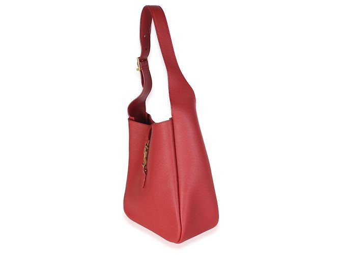 Autre Marque Saint Laurent Red Danger Smooth Calfskin Small Le 5 A 7 Soft Hobo - vista 3