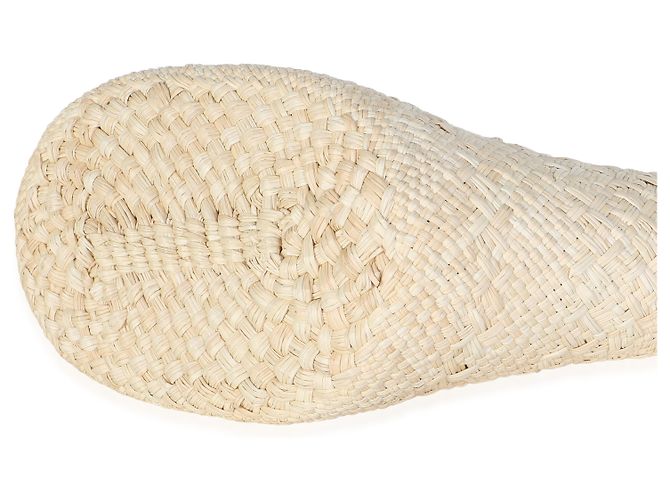 Cesto Tote Small Anagram Loewe em pele de vitela Natural Tan e ráfia - vista 6