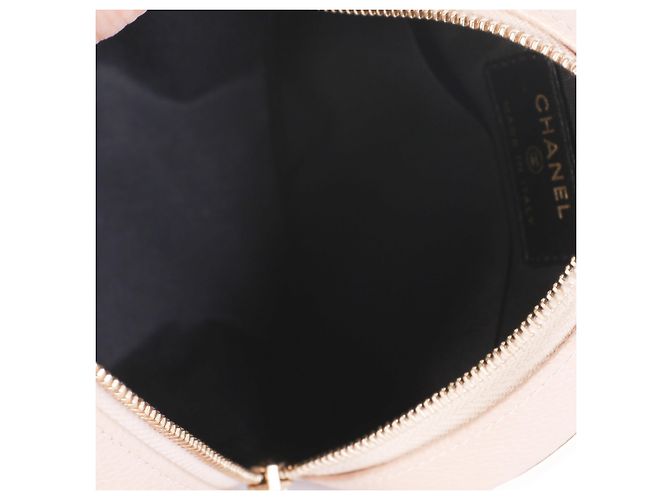 Gabrielle Chanel Black Beige Quilted Caviar Round Filigree Crossbody - vista 5