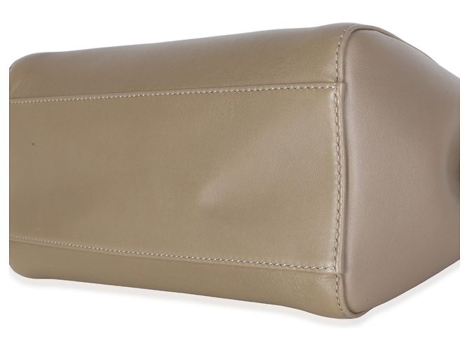 Borsa Satchel Mini Peekaboo Iconic Fendi in Nappa Tortora - vista 6