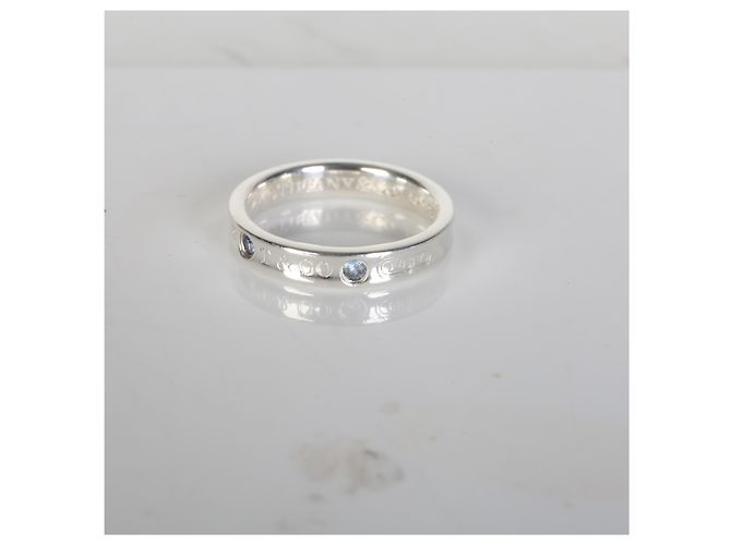 Bague Tiffany & Co. 1837 en argent sterling et saphir - vue 5