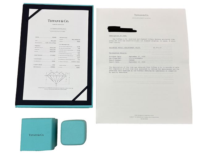 Tiffany & Co. Harmony Verlobungsring mit rundem Brillanten von 0.31 ct - Ansicht 5