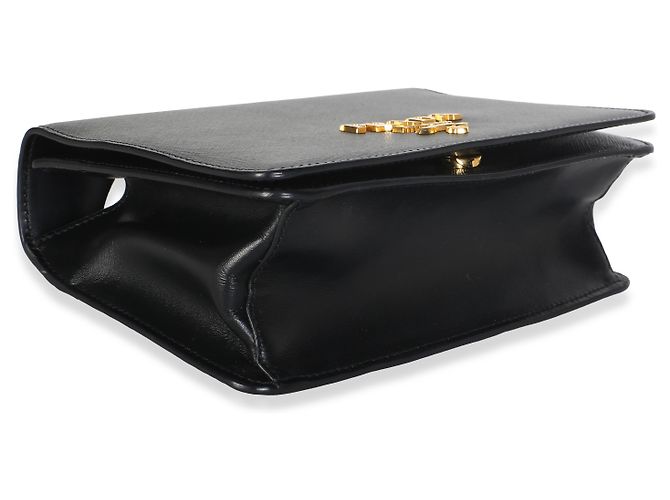 Prada Black Saffiano Logo Chain Flap Bag - view 7