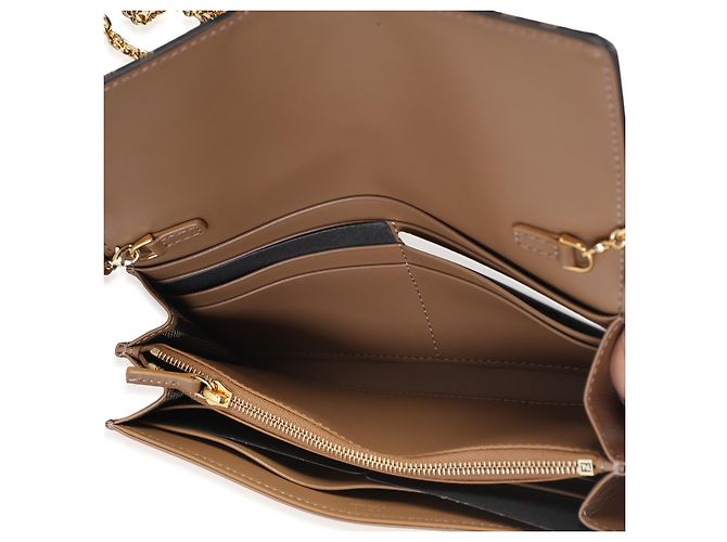 Fendi Brown FF Jacquard Canvas Baguette Wallet On Chain - Ansicht 5