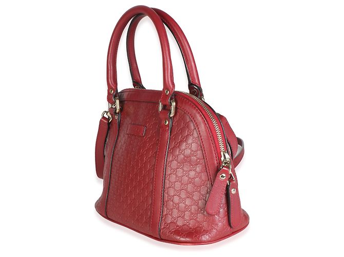 Dionysus Borsa a tracolla mini dome Gucci in pelle Microguccissima rossa - vista 3