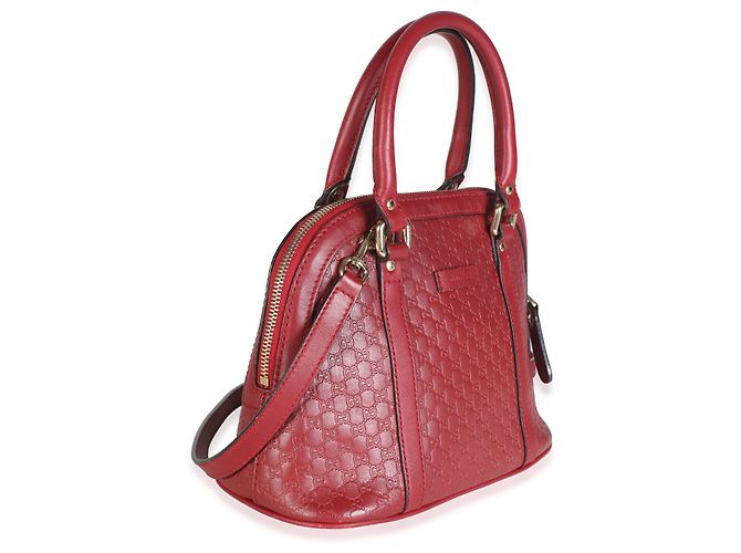Dionysus Borsa a tracolla mini dome Gucci in pelle Microguccissima rossa - vista 4