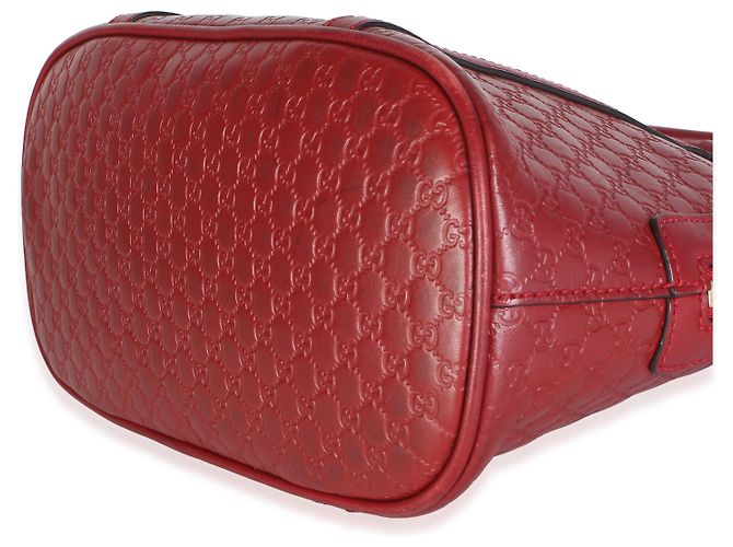 Dionysus Borsa a tracolla mini dome Gucci in pelle Microguccissima rossa - vista 6
