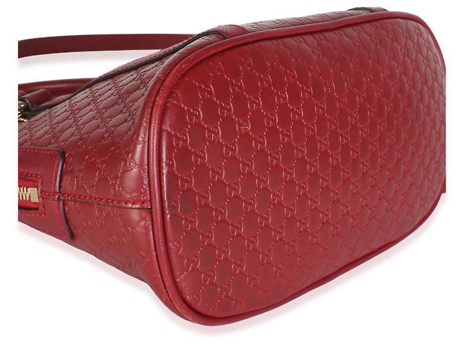 Dionysus Borsa a tracolla mini dome Gucci in pelle Microguccissima rossa - vista 7