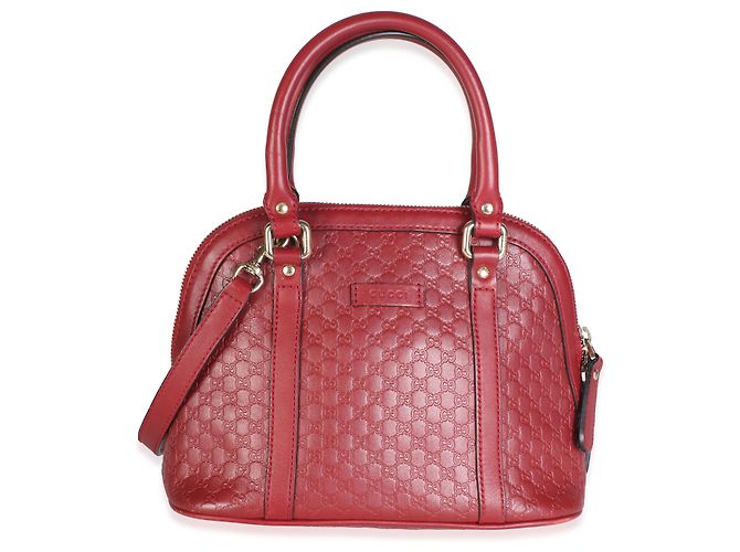 Dionysus Borsa a tracolla mini dome Gucci in pelle Microguccissima rossa - vista 8