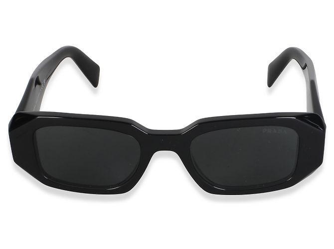 Prada Black Acetate Symbole Sunglasses SPR 17W - view 3