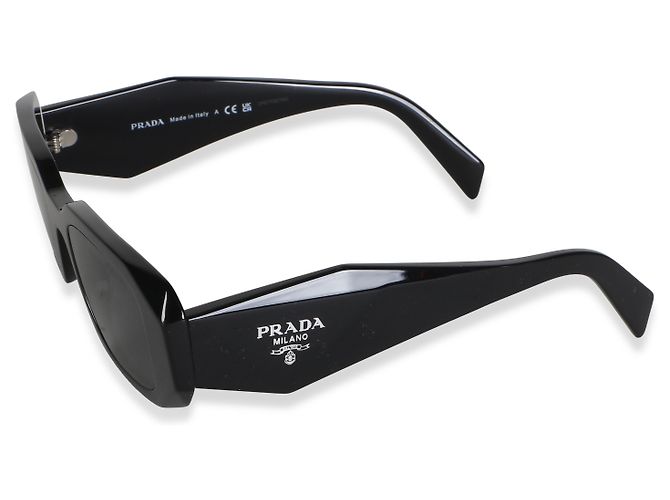 Prada Black Acetate Symbole Sunglasses SPR 17W - view 4
