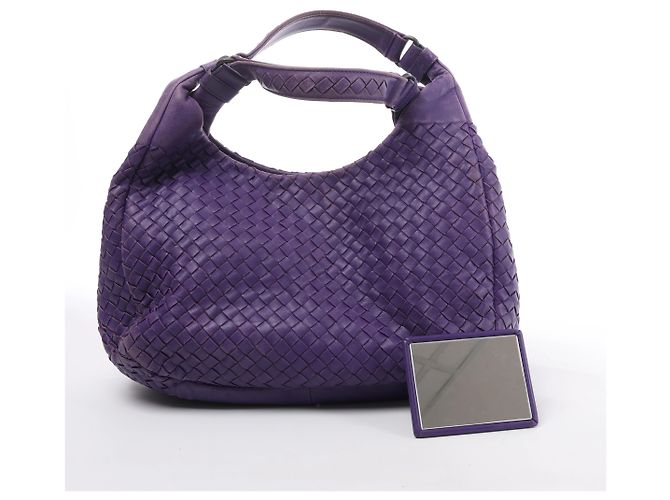 Borsa a tracolla Bottega Veneta Campana in pelle Intrecciato Viola - vista 11