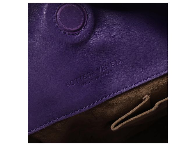 Borsa a tracolla Bottega Veneta Campana in pelle Intrecciato Viola - vista 13