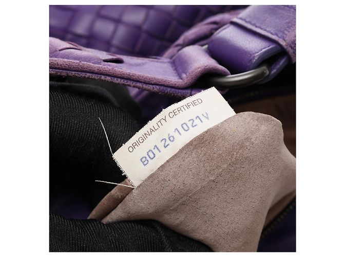 Borsa a tracolla Bottega Veneta Campana in pelle Intrecciato Viola - vista 14