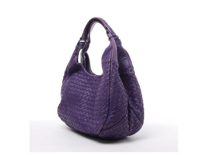 Borsa a tracolla Bottega Veneta Campana in pelle Intrecciato Viola - vista 3