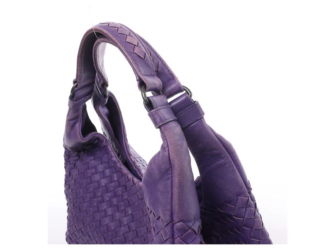 Borsa a tracolla Bottega Veneta Campana in pelle Intrecciato Viola - vista 4