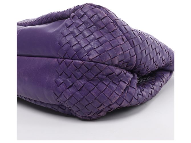 Borsa a tracolla Bottega Veneta Campana in pelle Intrecciato Viola - vista 7